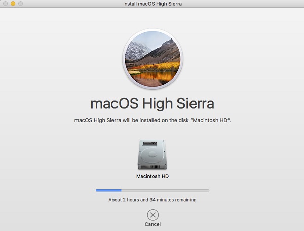Mac High Sierra Download Time